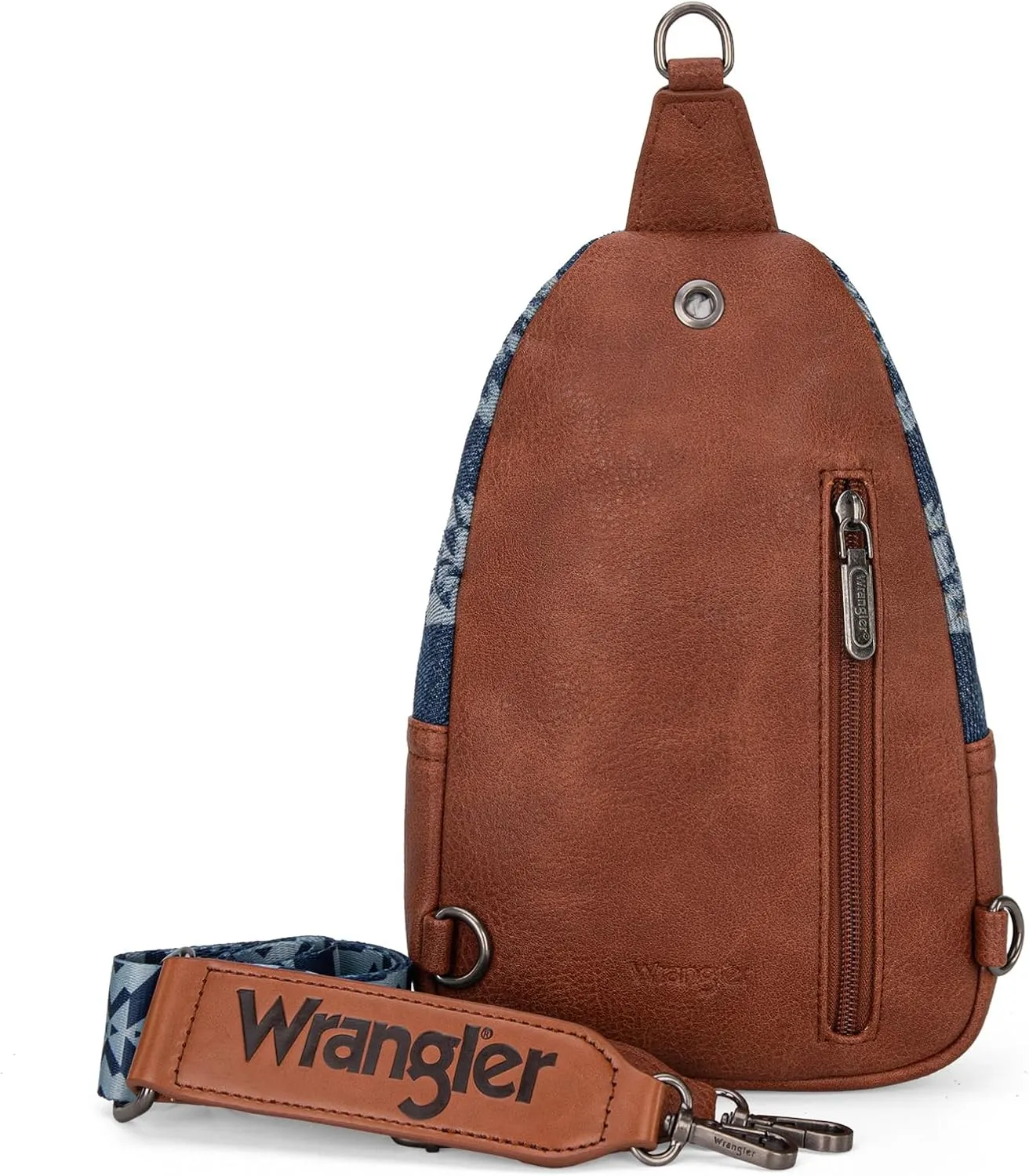 Wrangler Aztec Crossbody Sling Bag for Women - Fanny Pack & Chest Bag Purse