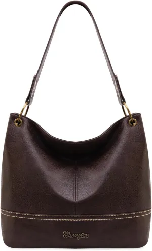 Wrangler Hobo Bags for Women Vegan Leather Top Handle Shoulder Purses and Handbags