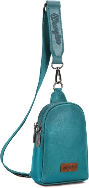 Wrangler Small Crossbody Sling Bags for Women Fanny Packs Chest Bag for Travel Gift