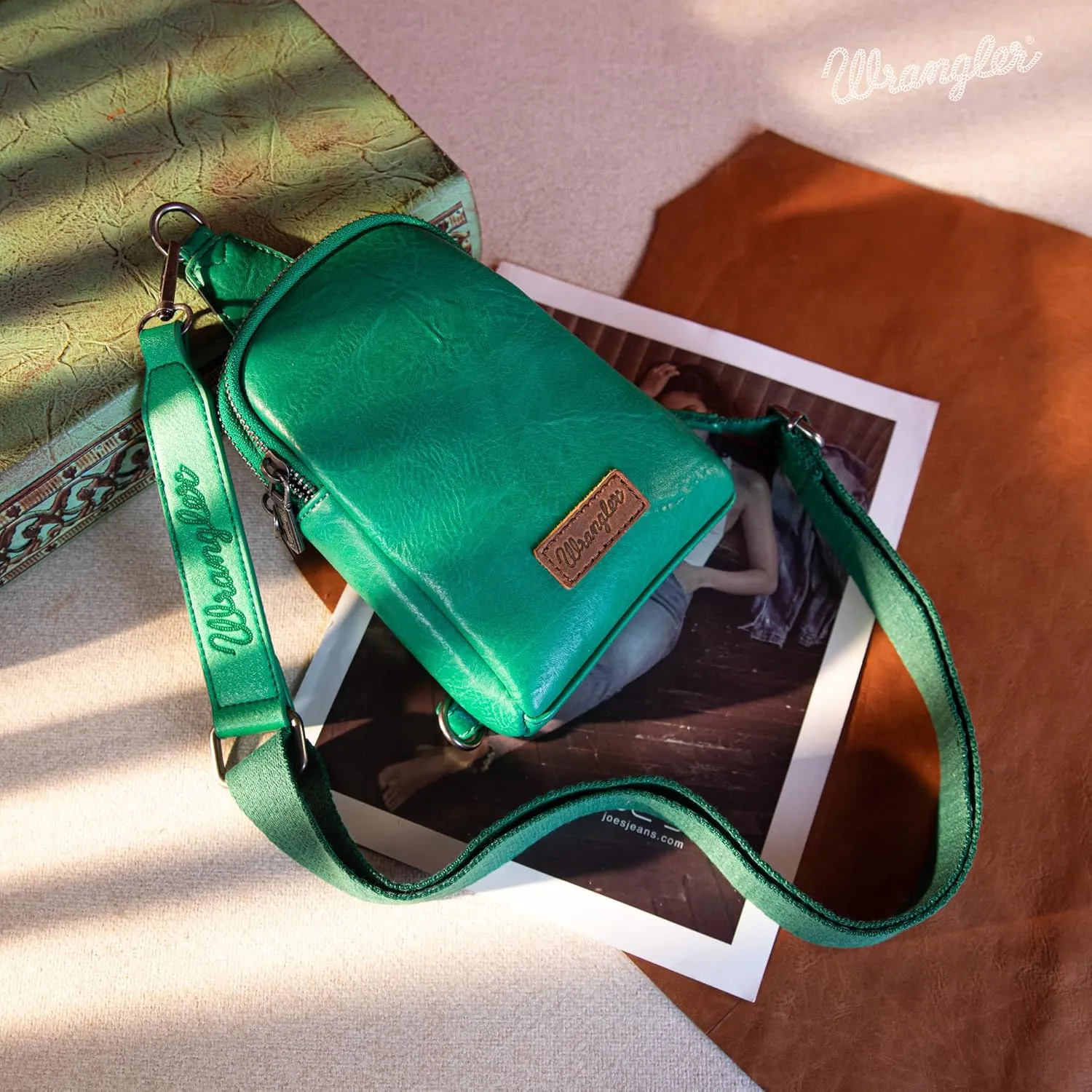 Wrangler Small Crossbody Sling Bags for Women Fanny Packs Chest Bag for Travel Gift