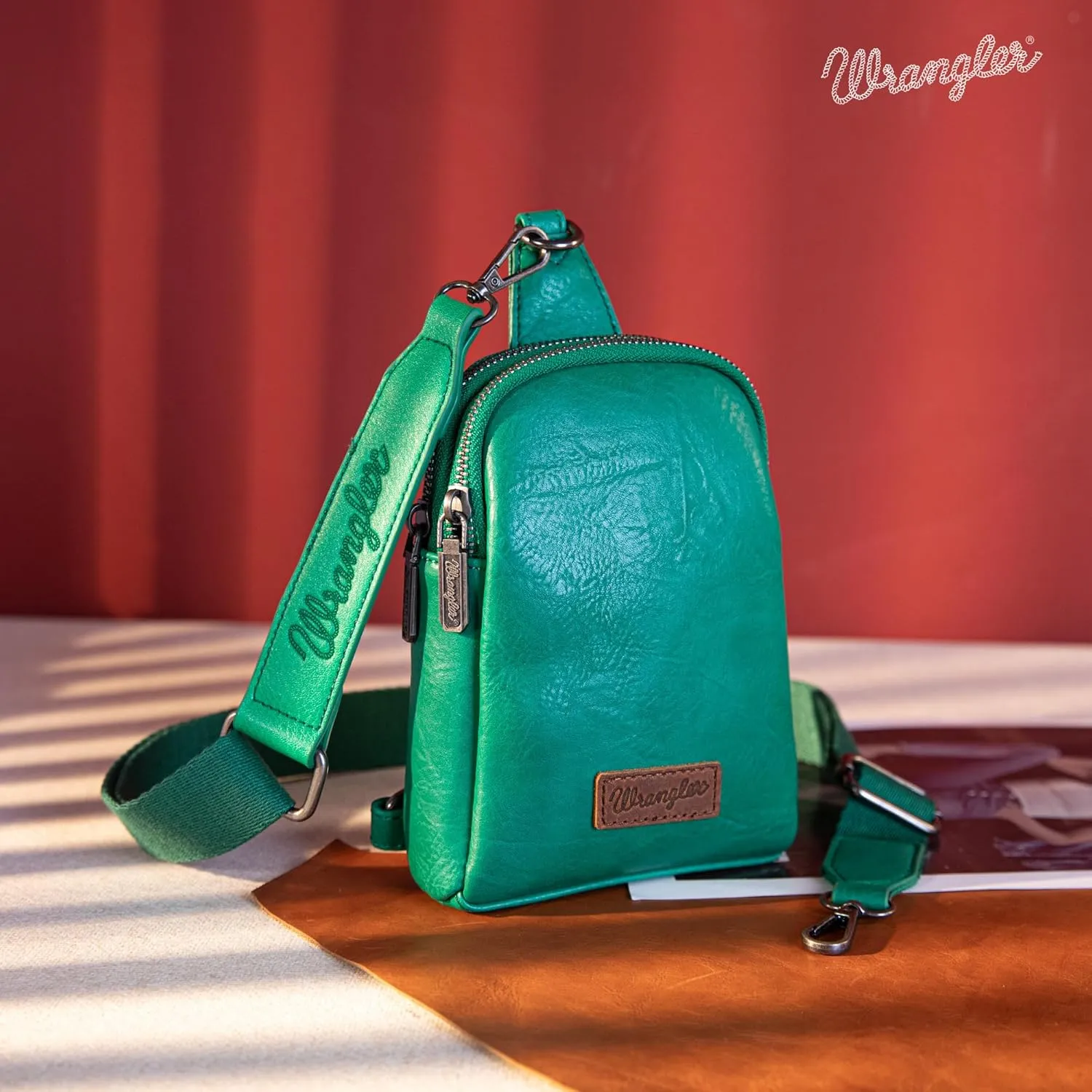 Wrangler Small Crossbody Sling Bags for Women Fanny Packs Chest Bag for Travel Gift