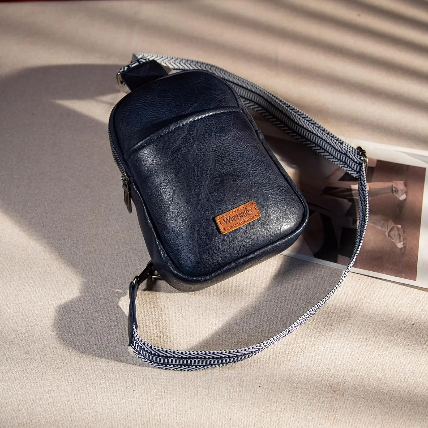 Wrangler Small Crossbody Sling Bags for Women Fanny Packs Chest Bag for Travel Gift
