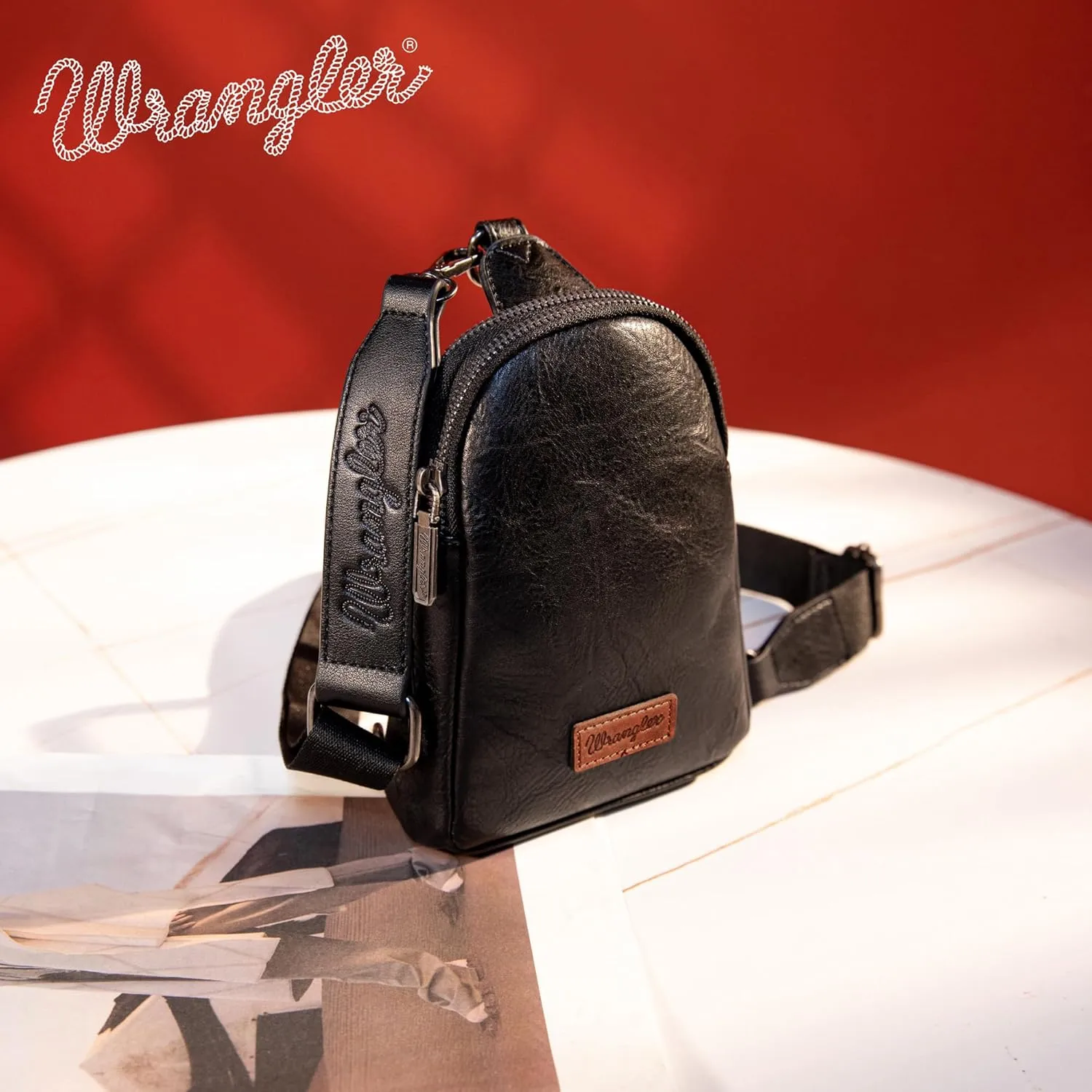 Wrangler Small Crossbody Sling Bags for Women Fanny Packs Chest Bag for Travel - Mother Day Gift