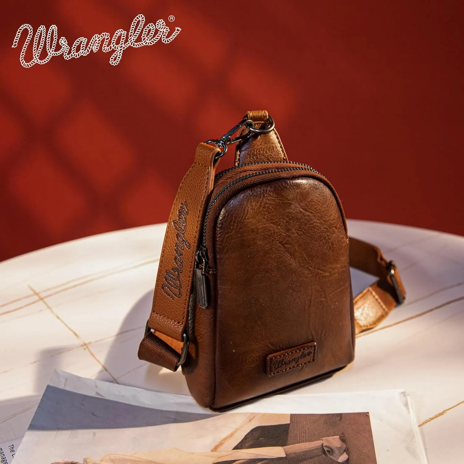 Wrangler Small Crossbody Sling Bags for Women Fanny Packs Chest Bag for Travel - Mother Day Gift