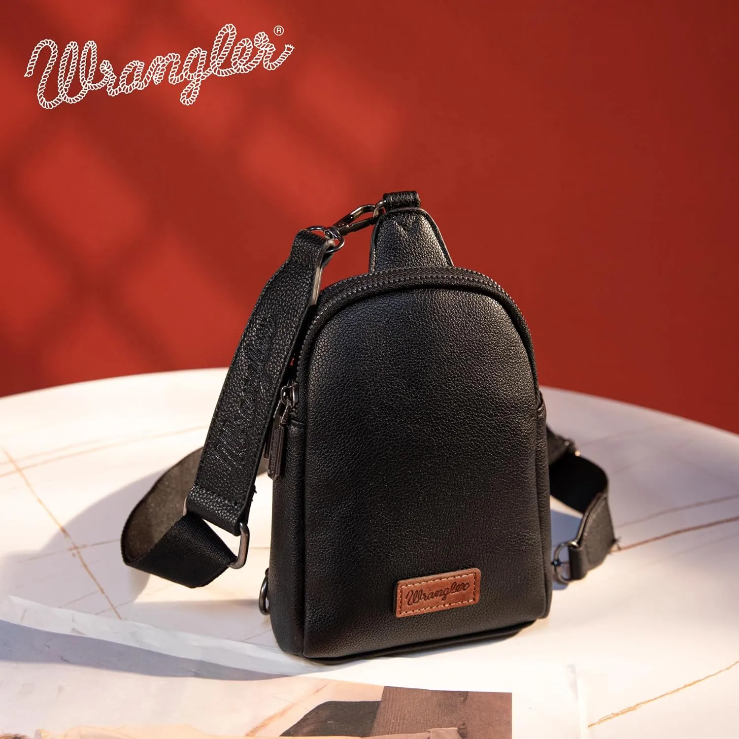 Wrangler Small Crossbody Sling Bags for Women Fanny Packs Chest Bag for Travel - Mother Day Gift