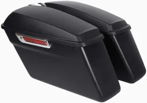 XFMT Motorcycle Hard Saddlebags Matte Black Saddle Bags Trunk W/Latches For Harley Touring Road King Street Glide Road Glide Electra Glide Ultra Classic 2014-2024