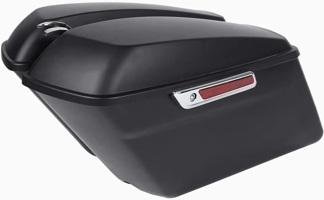XFMT Motorcycle Hard Saddlebags Matte Black Saddle Bags Trunk W/Latches For Harley Touring Road King Street Glide Road Glide Electra Glide Ultra Classic 2014-2024