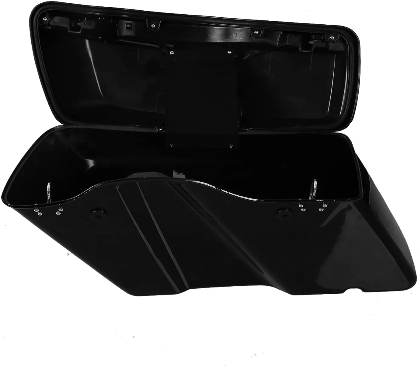 XFMT Motorcycle Hard Saddlebags Vivid Black Saddle Bags Trunk W/Black Latches For Harley Touring Road King Street Glide Road Glide Electra Glide Ultra Classic 2014-2024