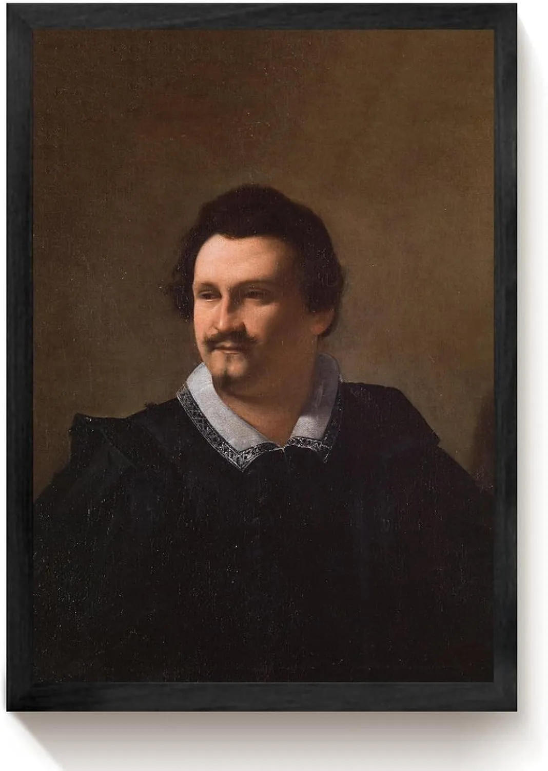 XIARAO Portrait of A Gentleman (Scipione Borghese) (1598-1604) by Caravaggio Office Decor Modern Aluminum Alloy Frame Wood Black-style-10 12x16inch(30x40cm)