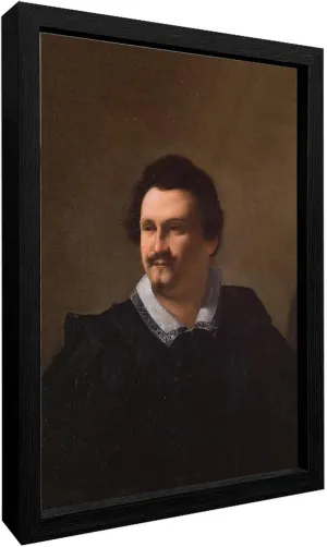 XIARAO Portrait of A Gentleman (Scipione Borghese) (1598-1604) by Caravaggio Office Decor Modern Aluminum Alloy Frame Wood Black-style-10 12x16inch(30x40cm)