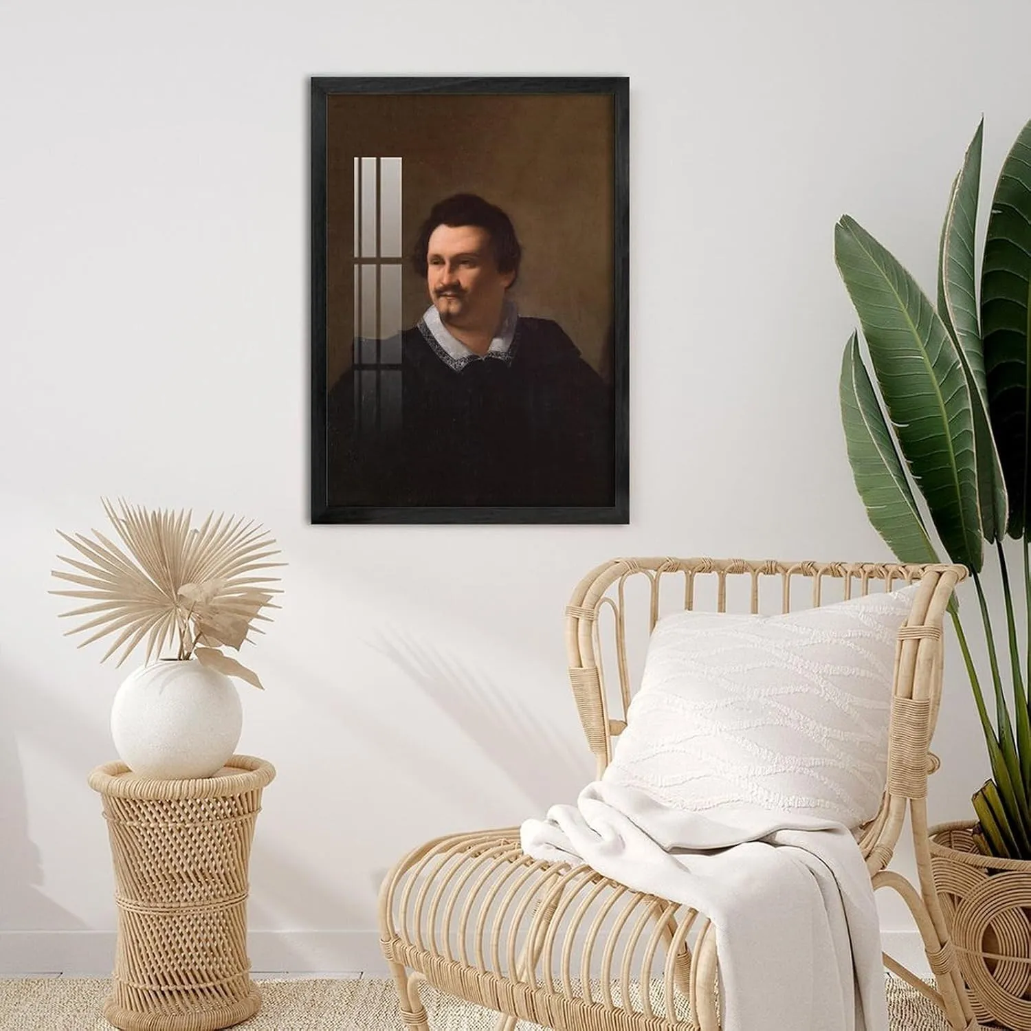XIARAO Portrait of A Gentleman (Scipione Borghese) (1598-1604) by Caravaggio Office Decor Modern Aluminum Alloy Frame Wood Black-style-10 12x16inch(30x40cm)