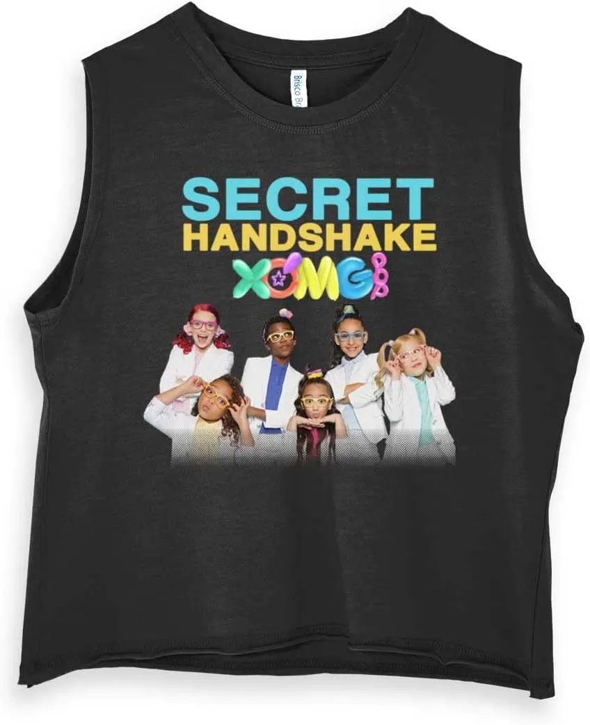XOMG POP Secret Handshake Song Womens Basic Cropped Tank Top
