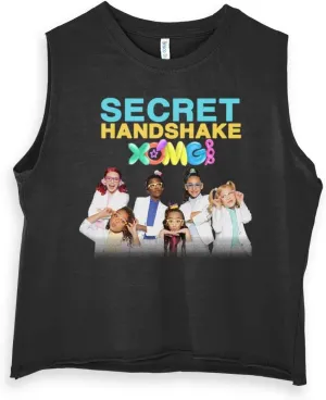 XOMG POP Secret Handshake Song Womens Basic Cropped Tank Top
