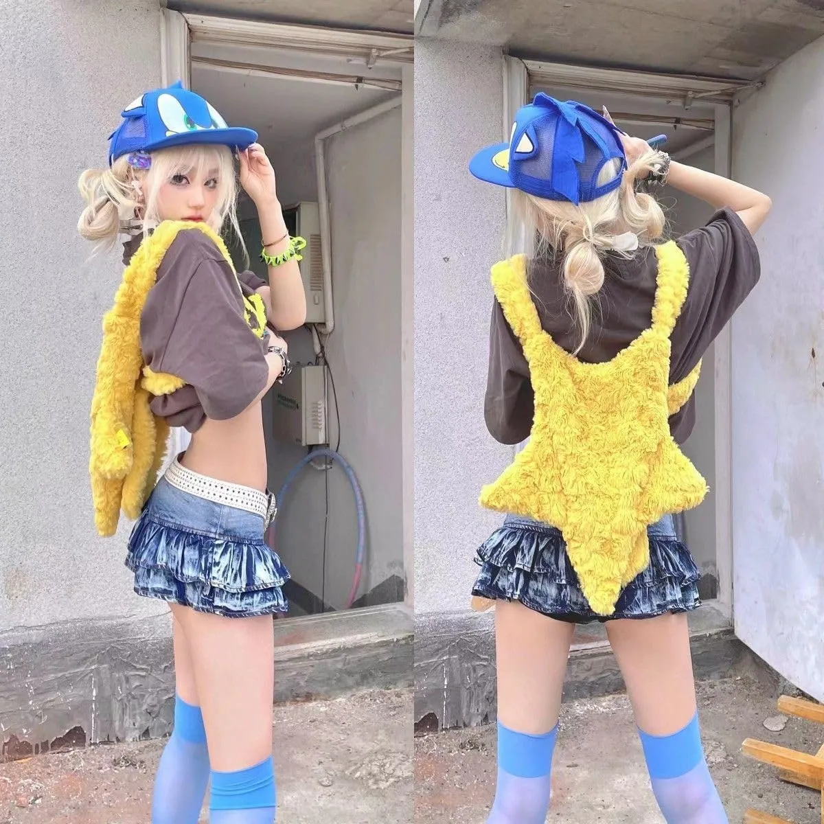 Y2k Crossbody Bag Star Shape Harajuku Street Style 2000s Designer Vintage Aesthetic Shoulder Bag Strap Girls Kawaii Bag