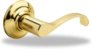 Yale YH Collection Mcclure Lever in Polished Brass - Left Handed Dummy