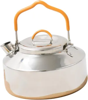 Yardwe Stainless Steel Tea Kettle for Stove Lightweight Outdoor Camping Pot with Elegant Design for Brewing Tea Boiling Water Portable Cookware for Hiking