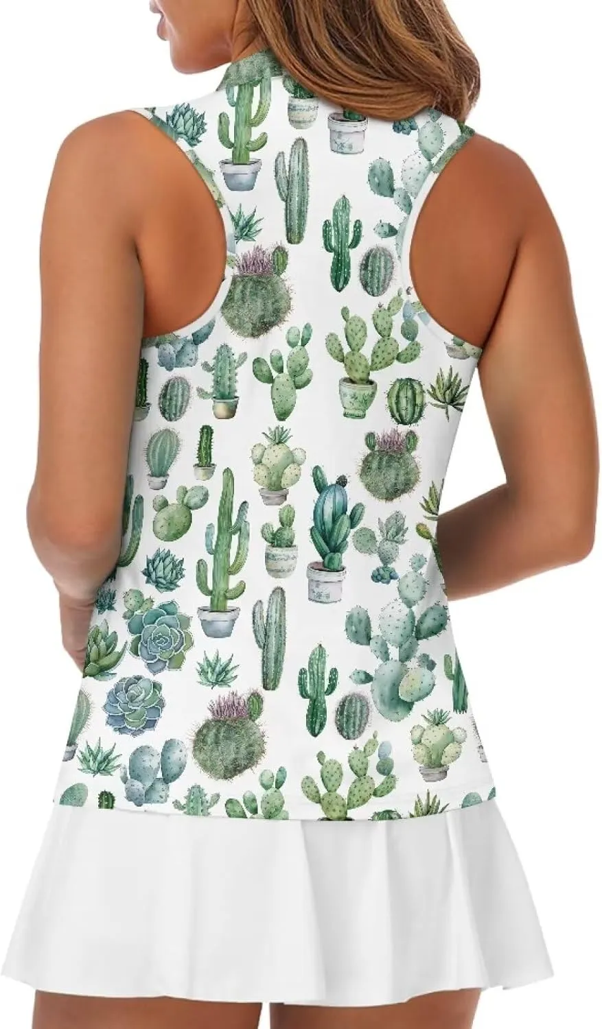 YEXIATODO Golf Tank Top Women Racerback Athletic Polo Golf Sleeveless Outfits Tennis Tank Top Size XS-2XL