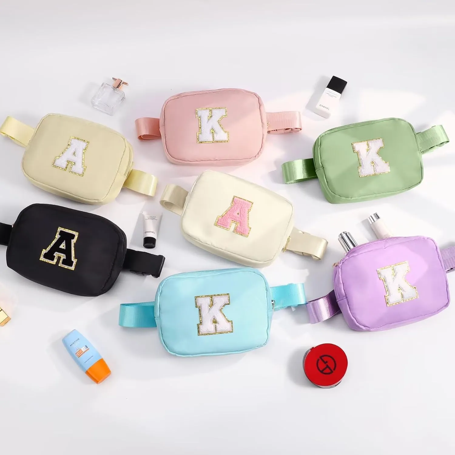 YOOLIFE Party Favors Bags for Kids 8-12 4-8, Party Gift Bags for Girls Teens, Party Accessories, Prize for Girls Kids, Belt Bag Waist Packs Travel Fanny Pack Crossbody Bags for Women Girls, Letter D