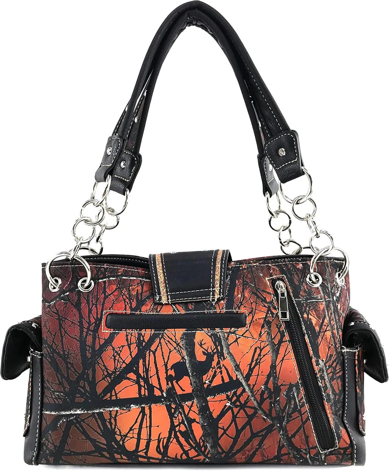 Zelris Camouflage Shine Glow Buckle Women Conceal Carry Shoulder Handbag