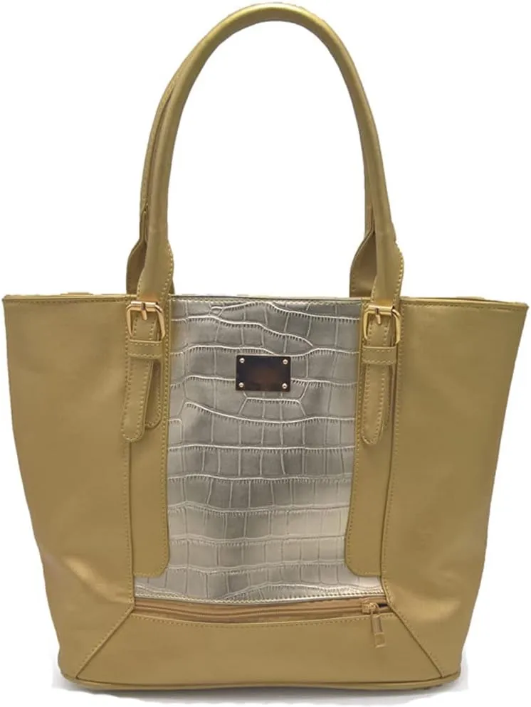 ZiMing® Women Shoulder Bag Crocodile Pattern Bucket Bag Contrasting Colors Tote Bag Large Capacity Handbag