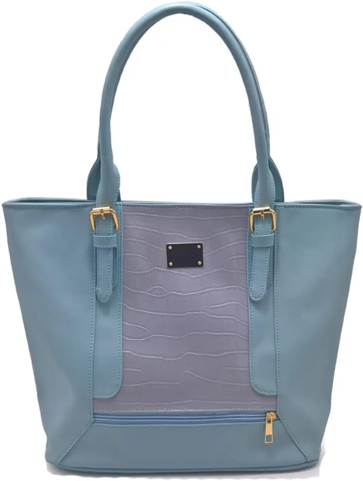 ZiMing® Women Shoulder Bag Crocodile Pattern Bucket Bag Contrasting Colors Tote Bag Large Capacity Handbag