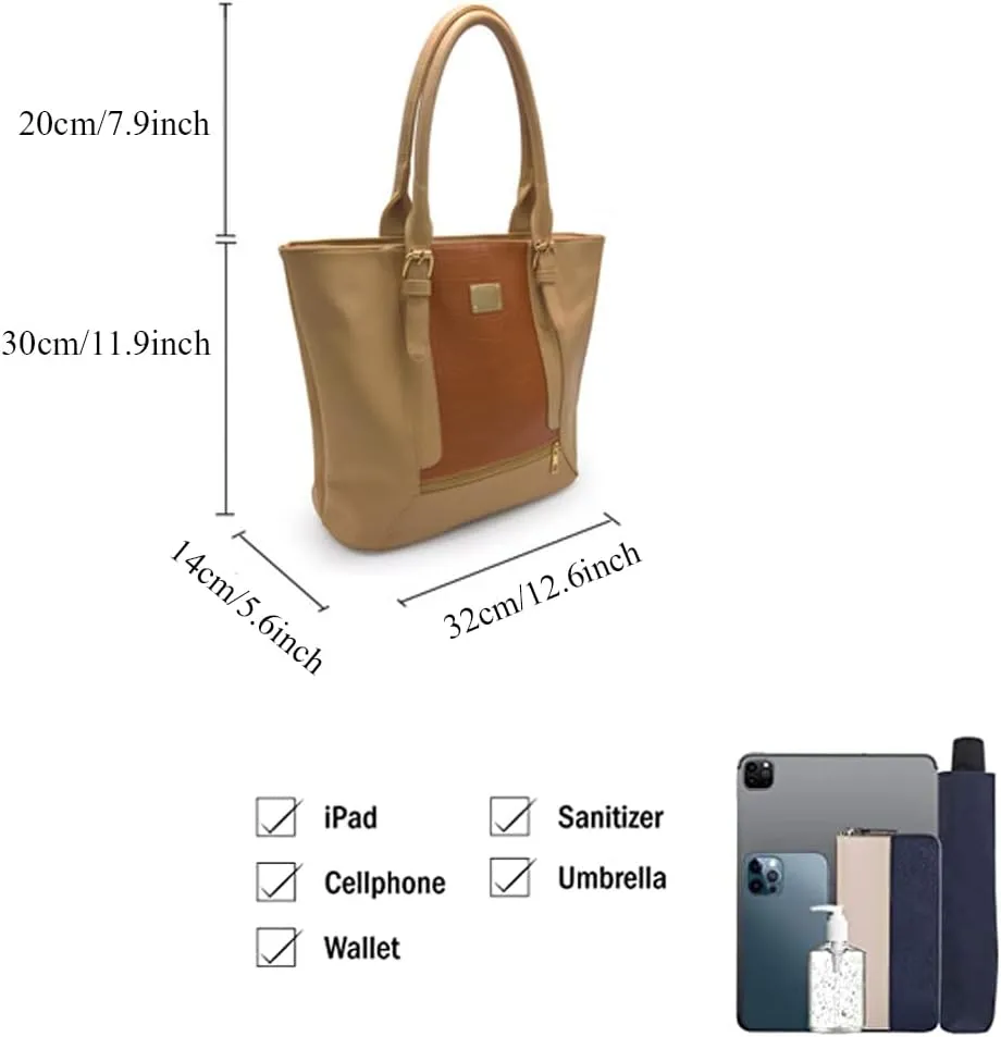 ZiMing® Women Shoulder Bag Crocodile Pattern Bucket Bag Contrasting Colors Tote Bag Large Capacity Handbag
