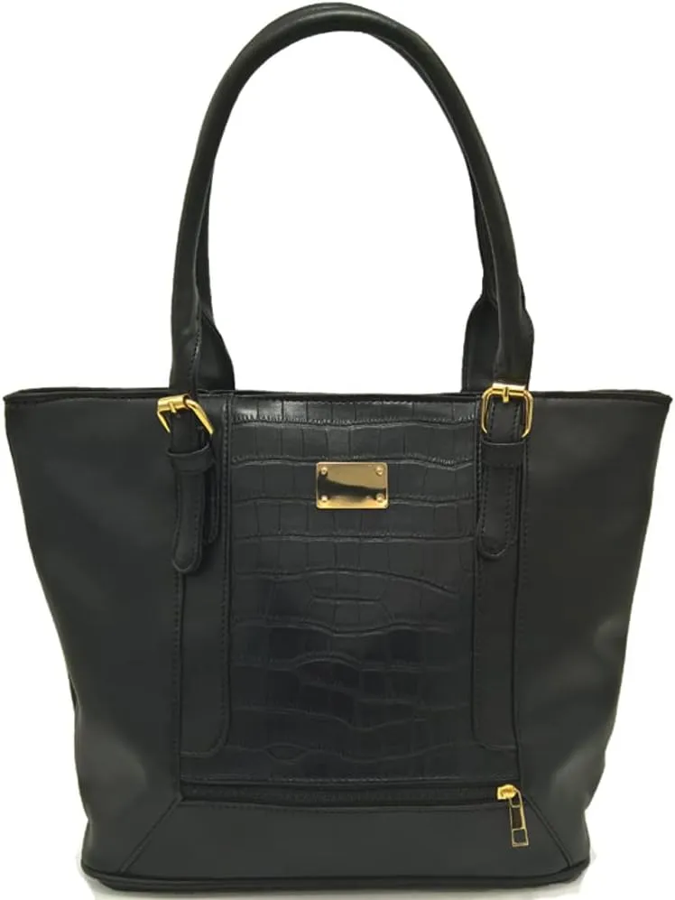 ZiMing® Women Shoulder Bag Crocodile Pattern Bucket Bag Contrasting Colors Tote Bag Large Capacity Handbag