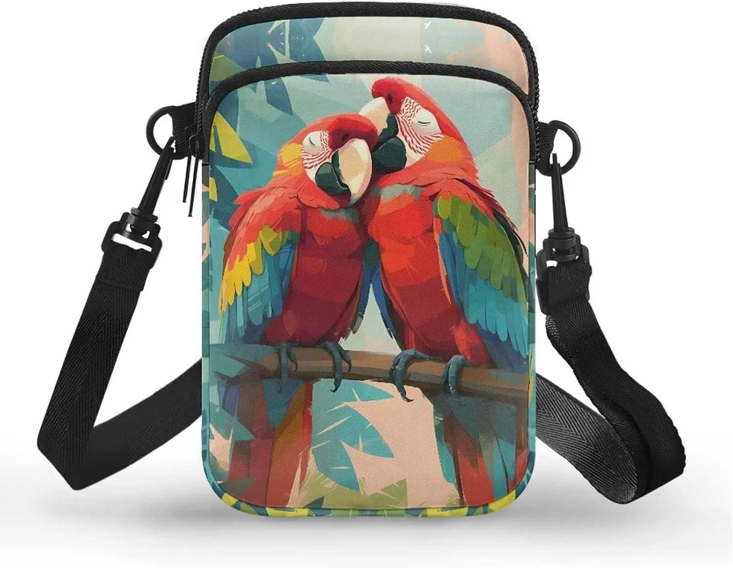 Zip Small Crossbody Bag for Women, Cartoon Cats Puppy Small Crossbody Phone Purse Wallet Bag Shoulder Fanny Pack