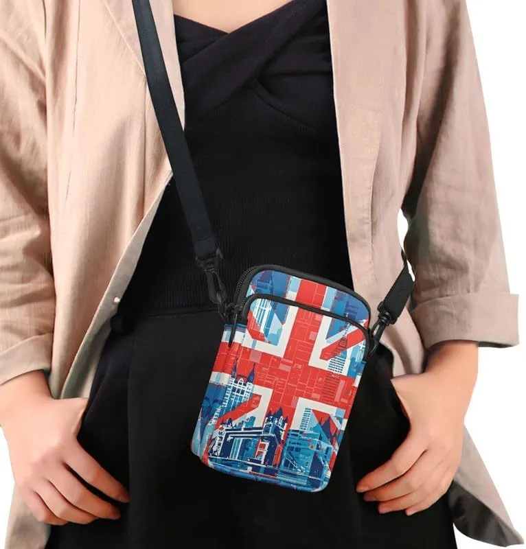 Zip Small Crossbody Bag for Women, Cartoon Cats Puppy Small Crossbody Phone Purse Wallet Bag Shoulder Fanny Pack