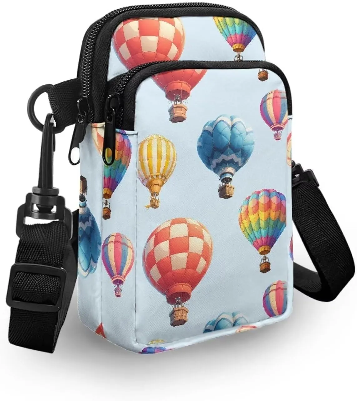 Zip Small Crossbody Bag for Women, Cartoon Cats Puppy Small Crossbody Phone Purse Wallet Bag Shoulder Fanny Pack