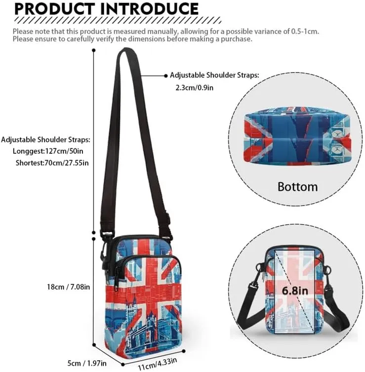 Zip Small Crossbody Bag for Women, Cartoon Cats Puppy Small Crossbody Phone Purse Wallet Bag Shoulder Fanny Pack