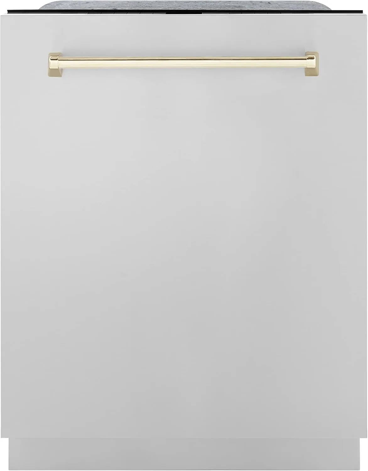 ZLINE Autograph Edition 24" 3rd Rack Top Touch Control Tall Tub Dishwasher in Stainless Steel with Gold Handle, 51dBa (DWMTZ-304-24-G)